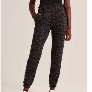 Abercrombie Black Leopard Sweat Pants